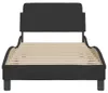 vidaXL Bettgestell mit Kopfteil "Dover" Schwarz 80x200 cm Produktbild-Vorschau 3