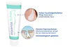 A tube of cream with diagrams and text explaining its benefits. Produktbild-Vorschau