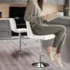 Barhocker 2er Set Höhenverstellbar Kunstleder mit Lehne Produktbild-Vorschau 2