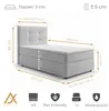 AX LIVING Boxspringbett 120x200 cm Sakarya Creme - Produktbild-Vorschau 8
