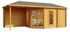 Alpholz 5-Eck Gartenhaus Liwa mit Anbau 728x317cm Imprägn. Produktbild-Vorschau 6