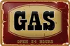 Blechschild Hinweis 18x12cm GAS open 24 hours Produktbild-Vorschau 1