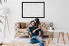 Bild - Bilderrahmen - 100 cm x 70 cm - MDF - Rahmen - Foto Produktbild-Vorschau 3