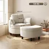 Poltrona HOMCOM, poltrona relax con poggiapiedi contenitore Anteprima dell’immagine prodotto 3