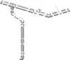 A 3D rendering of gutter and downspout components, including straight sections, elbows, and connectors, laid out as if for assembly. Produktbild-Vorschau