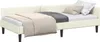vidaXL Rohový rám postele s čelem krémový 100 cm x 200 cm Náhled obrázku produktu 1