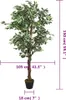 vidaXL Umelý strom Ficus 756 listov 150 cm zelený Náhľad obrázku produktu 4
