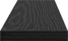 A black wooden shelf with a visible wood grain pattern, shown from a slight angle. Produktbild-Vorschau