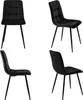 Sweiko 120x70cm Schwarz Esstisch mit 4 Stühlen Set,Moderne Produktbild-Vorschau 5
