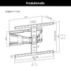 A technical drawing with dimensions of a TV wall mount. Produktbild-Vorschau