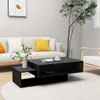 vidaXL Konferenční stolek černý 105x55x32 cm Materiál dřevo Náhled obrázku produktu 2