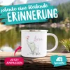 Kindertasse Emaille mit Namen Elefant Tiere Schmetterling Produktbild-Vorschau 3