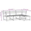 Design 4-tlg. Garten-Lounge-Set Wachsbraun Massivholz Produktbild-Vorschau 8