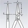Diagram showing dimensions of Knipex 35 41 115 Elektronik-Greifzange 115 mm. Anteprima dell’immagine prodotto