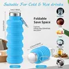 Faltbare Trinkflasche 500 ml, Größe:500ml, Farbe:Blau Produktbild-Vorschau 2