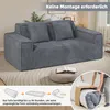 Aivermeil 2-3 Sitzer Sofa aus Cord montagefreies All-in-One Produktbild-Vorschau 3