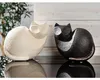 Gilde Figuur, kat, "Gea", kunsthars, zwart, wit, L. 10,5 Productafbeelding-voorbeeld 2