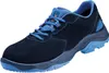 A single navy blue and blue Atlas Ergo Med 645 XP S3 safety shoe is shown against a white background. Produktbild-Vorschau