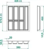 ORGA-BOX IV Universal Besteckeinsatz 473,5 x 426 mm grau Produktbild-Vorschau 4