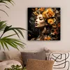 MuchoWow® - Leinwandbilder - Frau - Porträt - Blumen - Produktbild-Vorschau 2
