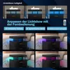 COSTWAY sada 2 nočních stolků s LED diodami, noční stolek Náhled obrázku produktu 4