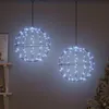 vidaXL Ball mit 192 LEDs 2 pcs Kaltweiß 31,5 x 31,5 x 32 cm Produktbild-Vorschau 2