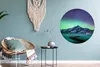 MuchoWow® Rundes Wandbild - Runde Bilder Berg - Nordlichter Produktbild-Vorschau 5