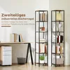 HOMCOM Bücherregal 2er-Set Regal mit 6 Ebenen Standregal Produktbild-Vorschau 5