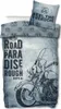 A duvet cover and pillowcase set with a Route 66 motorcycle theme. Produktbild-Vorschau