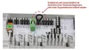 Close-up view of a circuit board with wiring and connectors, featuring instructional text and markings. Produktbild-Vorschau