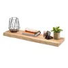 Wandregal Eiche massiv 80x22x4 cm mit Baumkante – Produktbild-Vorschau 1