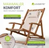 JUSKYS® Sonnenliege Tavira Creme - klappbar, verstellbar, Produktbild-Vorschau 4
