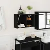 vidaXL Armadio a muro per il bagno nero 60x25x40 cm Anteprima dell’immagine prodotto 2