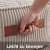 Sitzsack Sessel mit Hocker für Erwachsene, Flauschiger Cord Produktbild-Vorschau 6