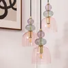 Pendelleuchte Metall und Glas Tri Baudelaire Rosa Produktbild-Vorschau 4