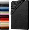 Jersey Spannbettlaken 90-100x190-200cm Schwarz Produktbild-Vorschau 10