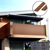 A balcony with a brown privacy screen. Produktbild-Vorschau