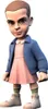 A stylized 3D render of the character Eleven from Stranger Things. Anteprima dell’immagine prodotto