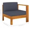 9-tlg. Garten-Lounge-Set mit Dunkelgrauen Auflagen Produktbild-Vorschau 7