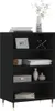 vidaXL Highboard Schwarz 57x35x90 cm Holzwerkstoff Produktbild-Vorschau 3