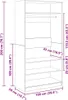 vidaXL Szafa szara Sonoma 100x50x200 cm Materiał Podgląd zdjęcia produktu 8