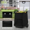 COSTWAY Carrello spesa pieghevole 50 L, carrello spesa con Anteprima dell’immagine prodotto 4