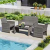 COSTWAY Polyrattan Gartenmöbel Set, Outdoor Lounge Möbel, Produktbild-Vorschau 2