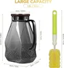 ecooe Glaskaraffe 1.8L Wasserkaraffe mit Deckel Schwarz Produktbild-Vorschau 2
