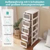 COSTWAY 5 Schubladen Nischenschrank mit Rollen, Produktbild-Vorschau 4