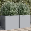 Pflanzkübel 2 Stk. Silbern 42x40x39 cm Verzinkter Stahl Produktbild-Vorschau 2
