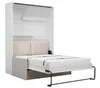 Schrankbett Wandbett Klappbett vertikal GN 140x200 weiß mit Produktbild-Vorschau 2