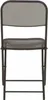 A dark gray metal folding chair with a mesh seat and backrest is shown against a white background. Produktbild-Vorschau