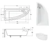 Badewanne PRAKTIKA 140 x 70 mit Füßen , mit Siphon und Produktbild-Vorschau 4