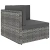 vidaXL Modułowa sofa narożna z rattanu w kolorze szarym Podgląd zdjęcia produktu 3